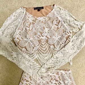 For Love and Lemons White Lace Set